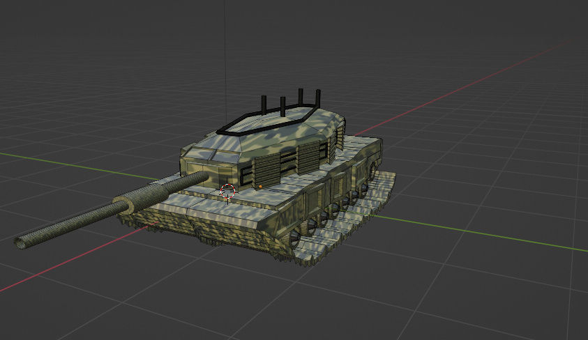 war tanker kifaru Low-poly 3D model_5