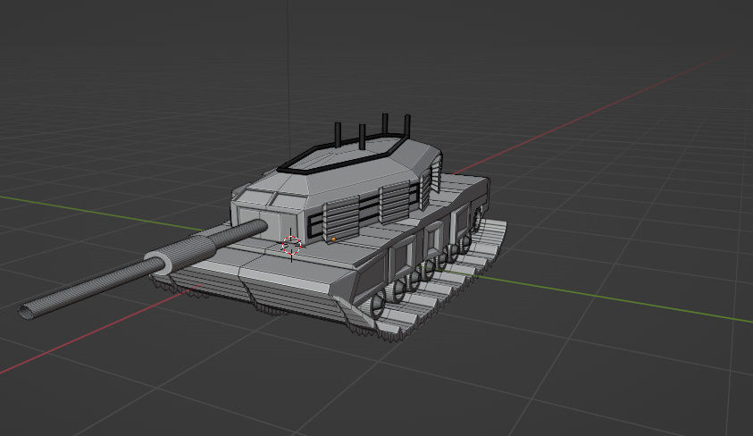 war tanker kifaru Low-poly 3D model_4