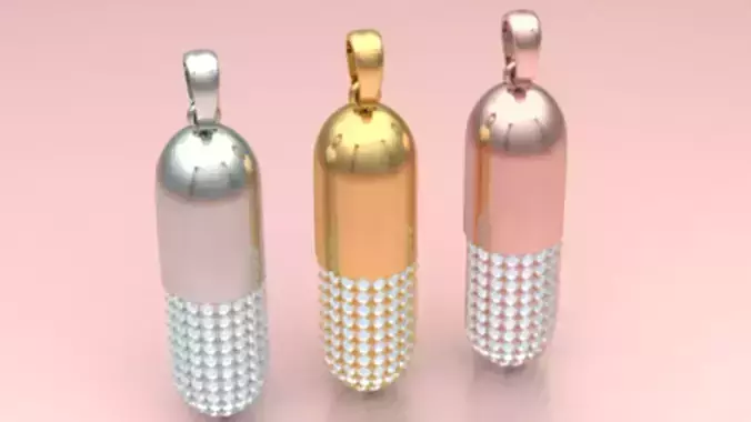 capsule necklace 3D print model