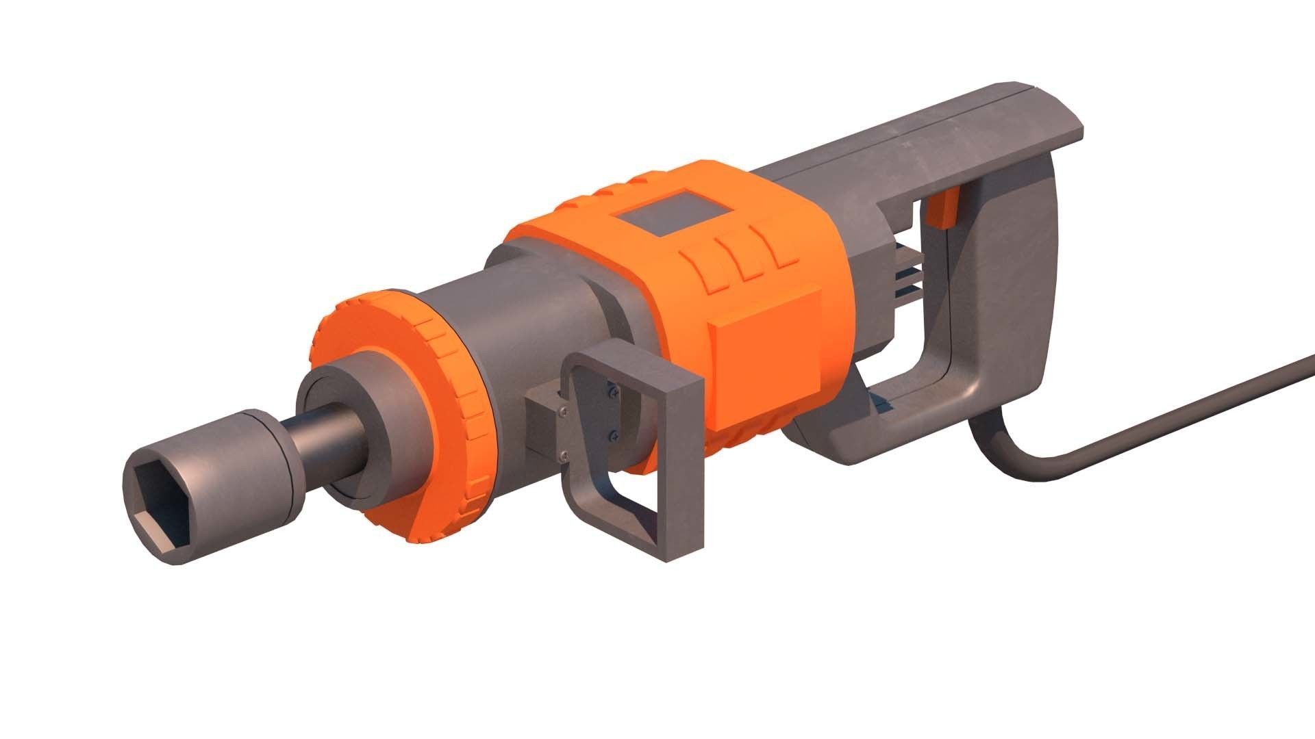 neumatic hammer drill 3D model_1
