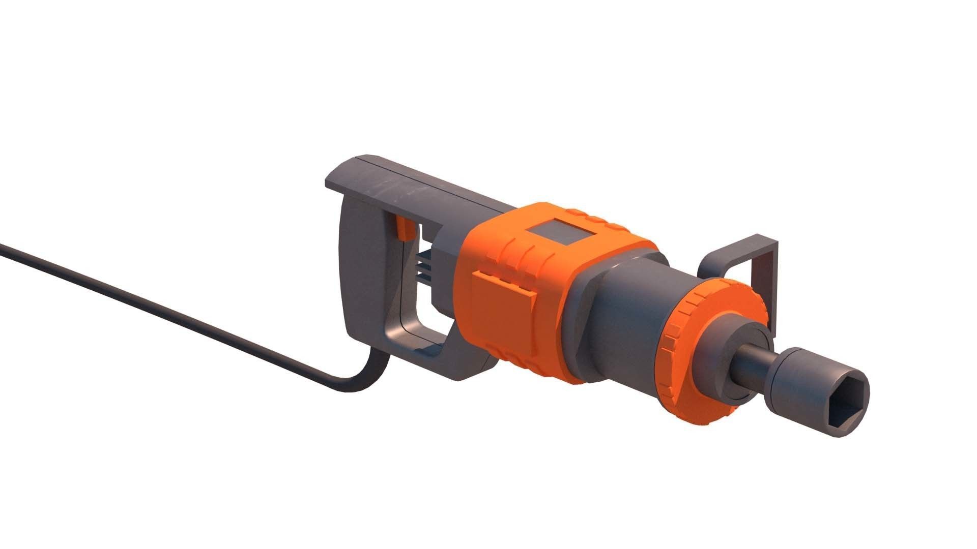 neumatic hammer drill 3D model_4