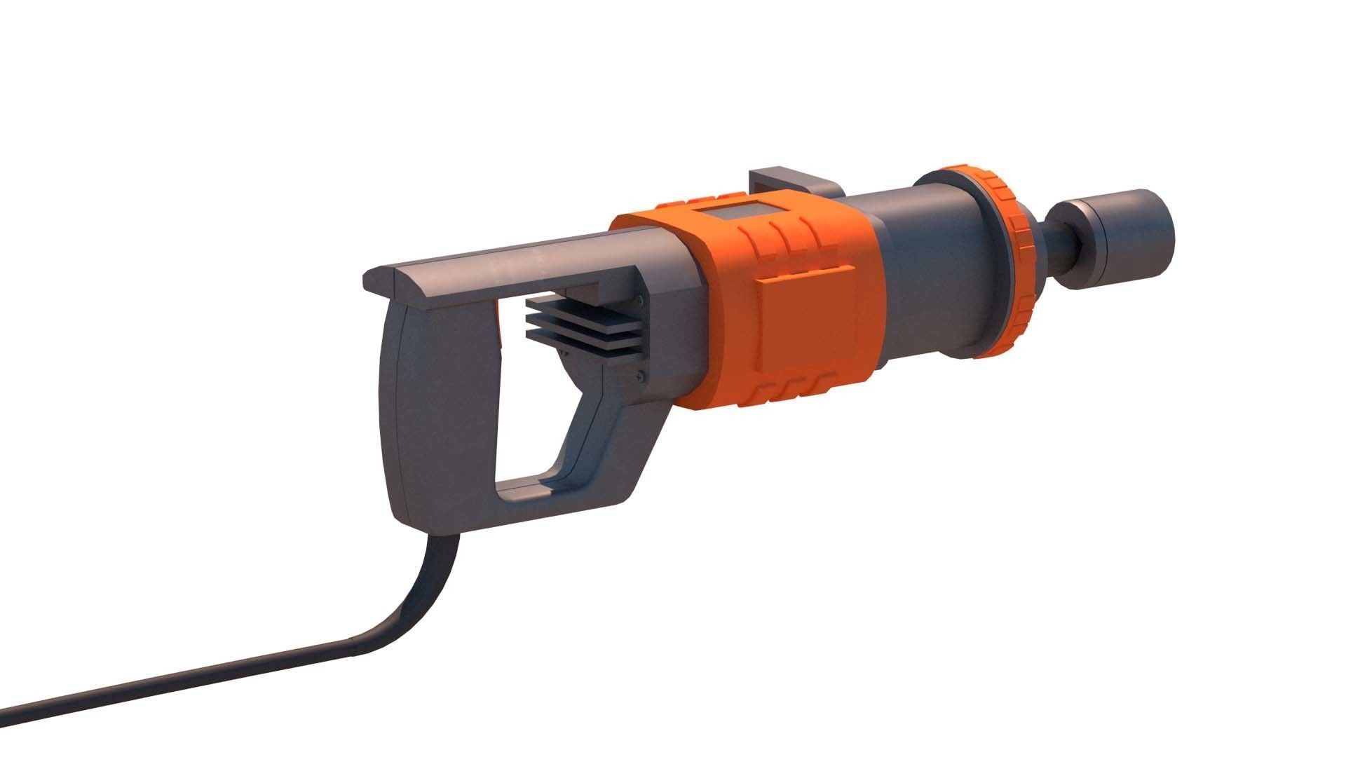 neumatic hammer drill 3D model_3
