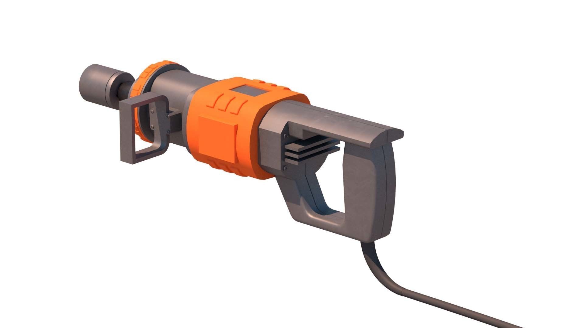 neumatic hammer drill 3D model_2