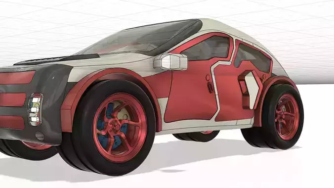 Car model and interior