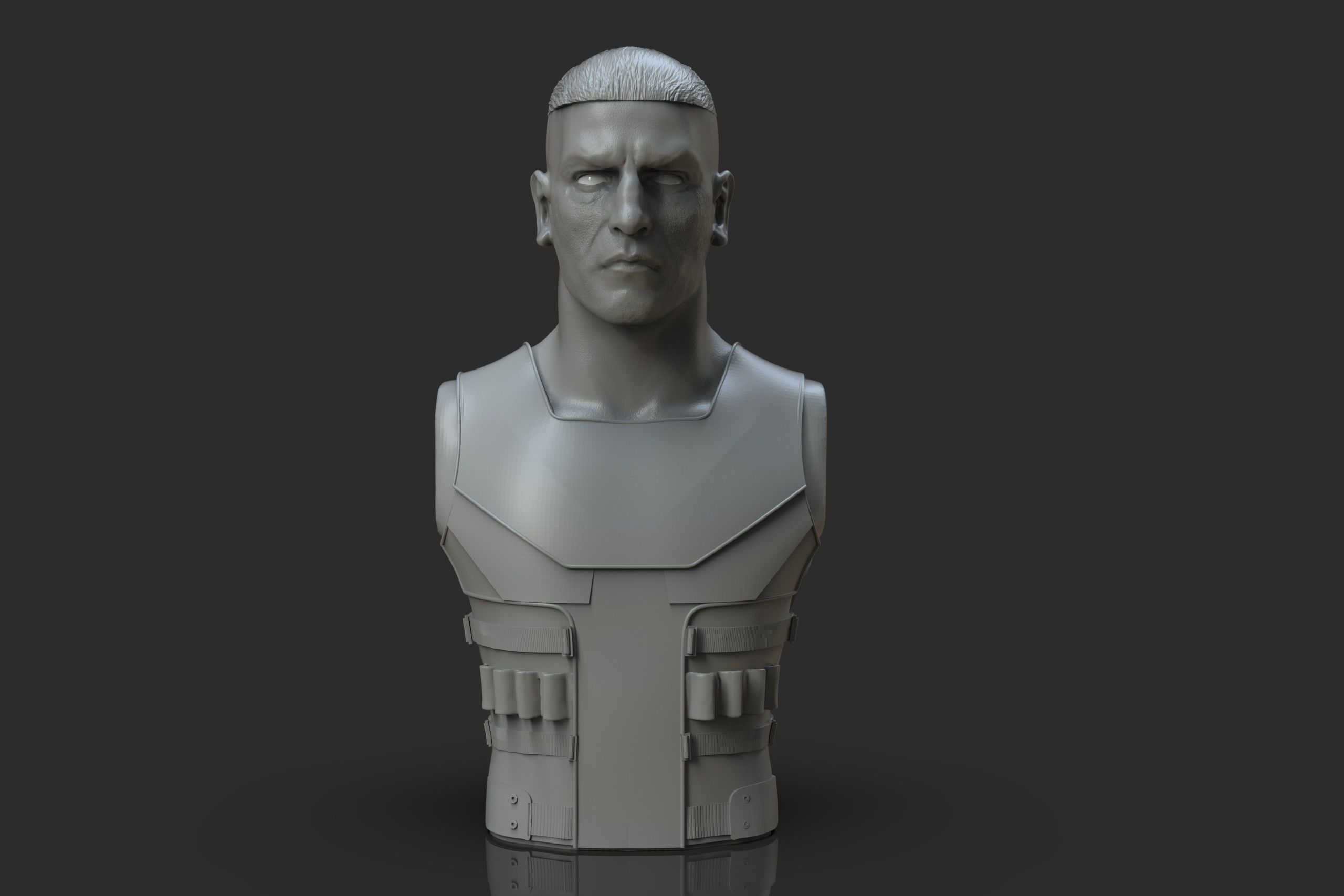 Jon Bernthal Punisher Bust 3D print model_7