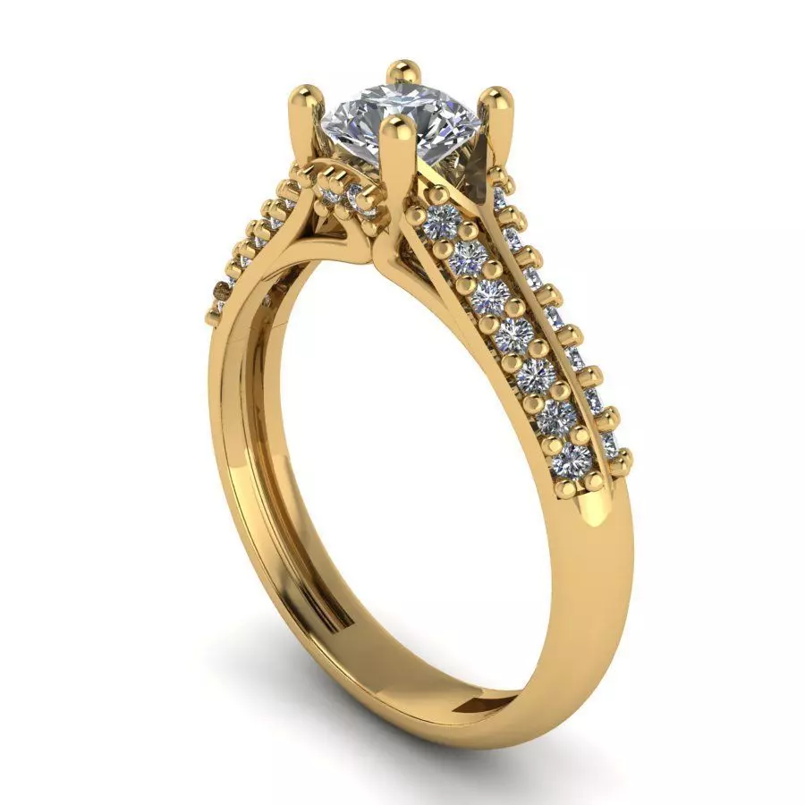 diamond rings 3D print model_0