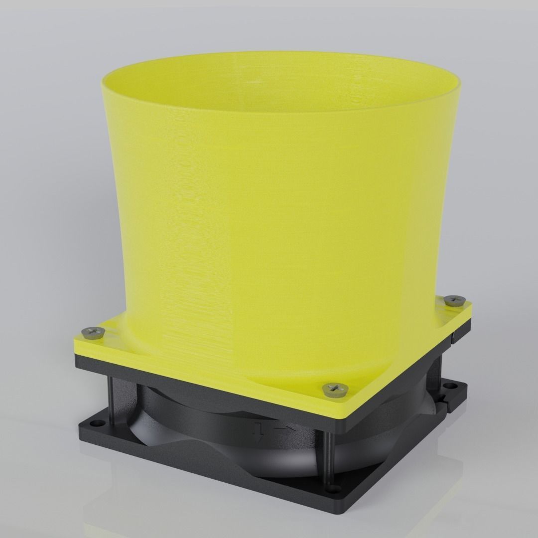 Fan Duct 80mm 3D print model_3