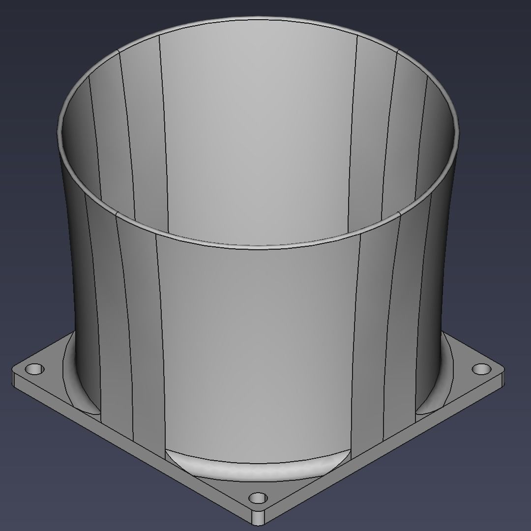 Fan Duct 80mm 3D print model_7
