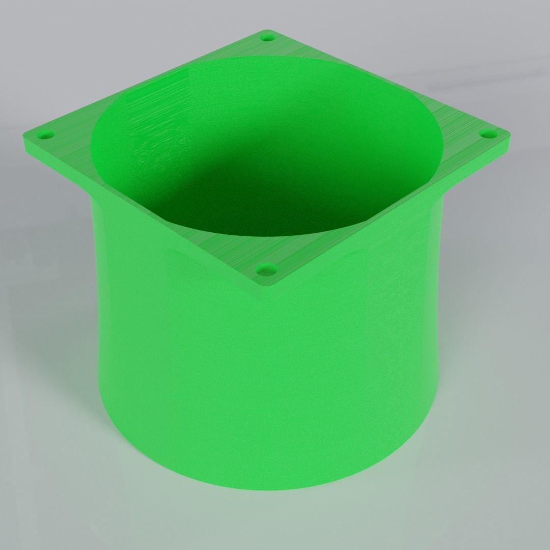 Fan Duct 80mm 3D print model_2