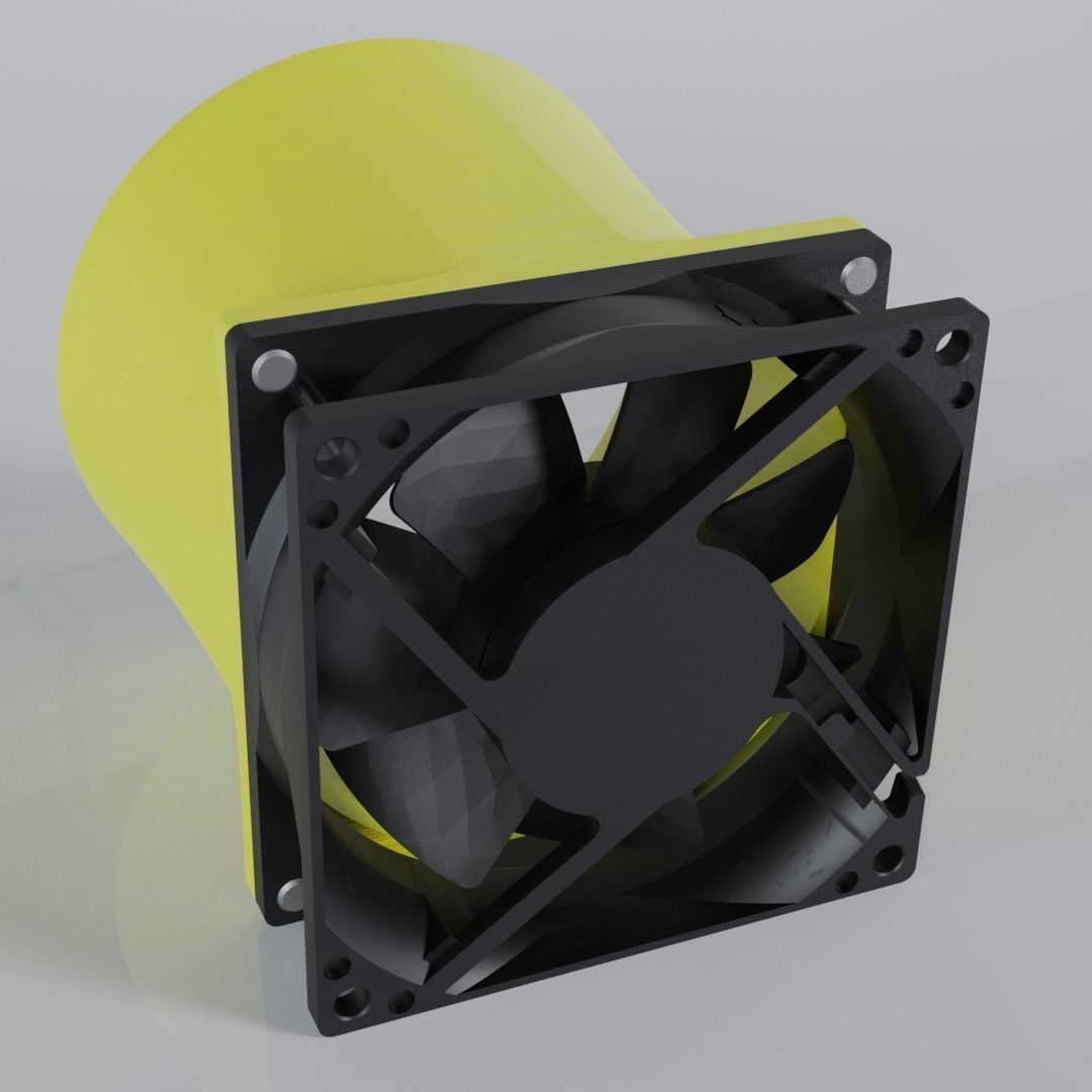 Fan Duct 80mm 3D print model_5