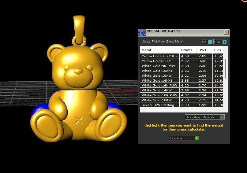 BEAR NECKLACE 3D print model_3