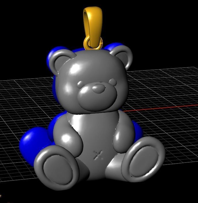BEAR NECKLACE 3D print model_5