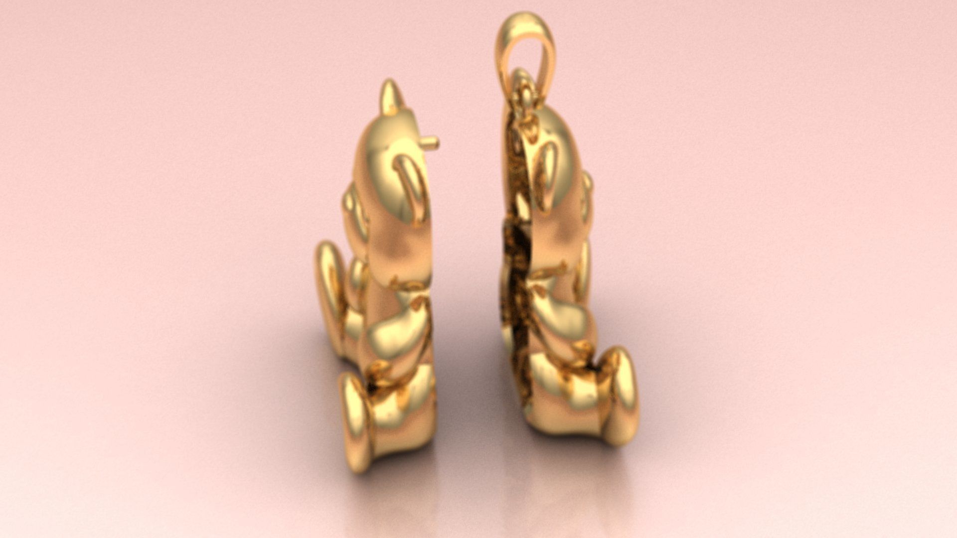 BEAR NECKLACE 3D print model_1