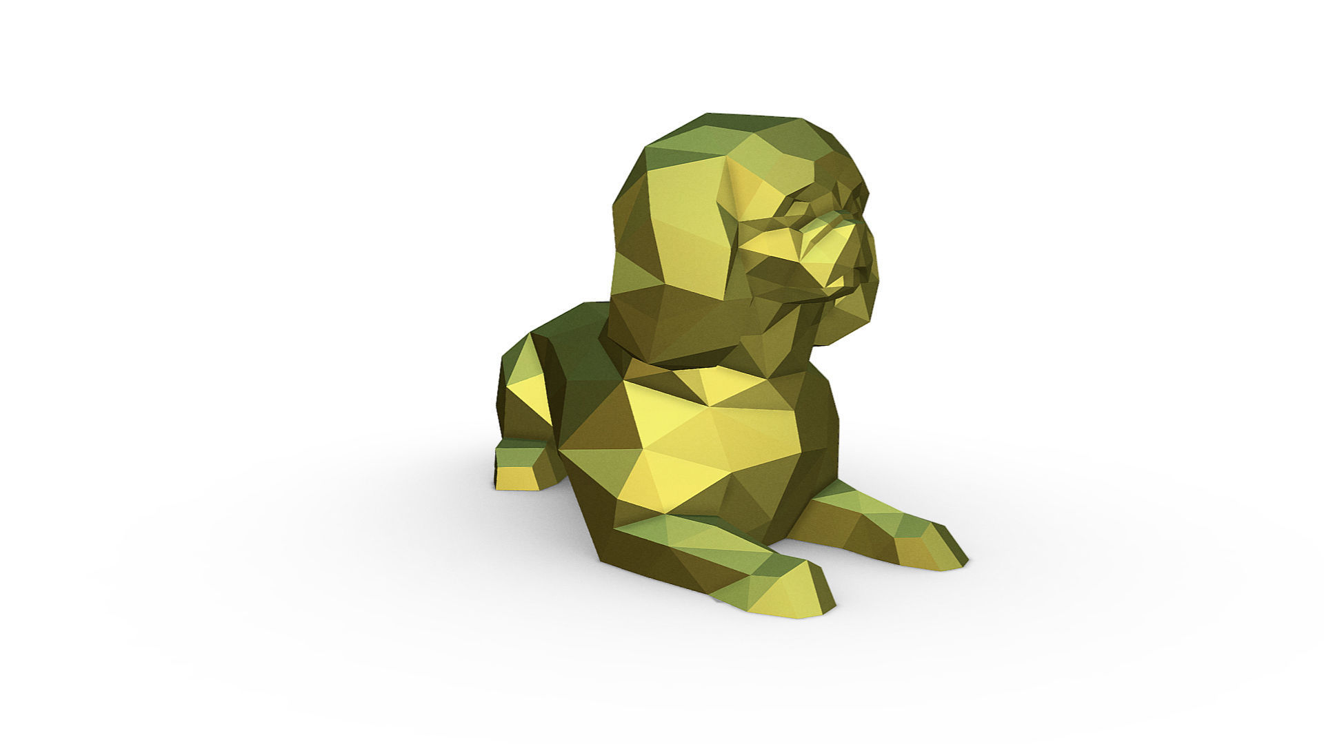 Pekingese figure 3D print model_7