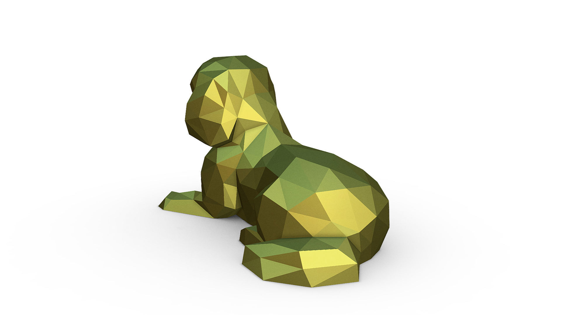 Pekingese figure 3D print model_3