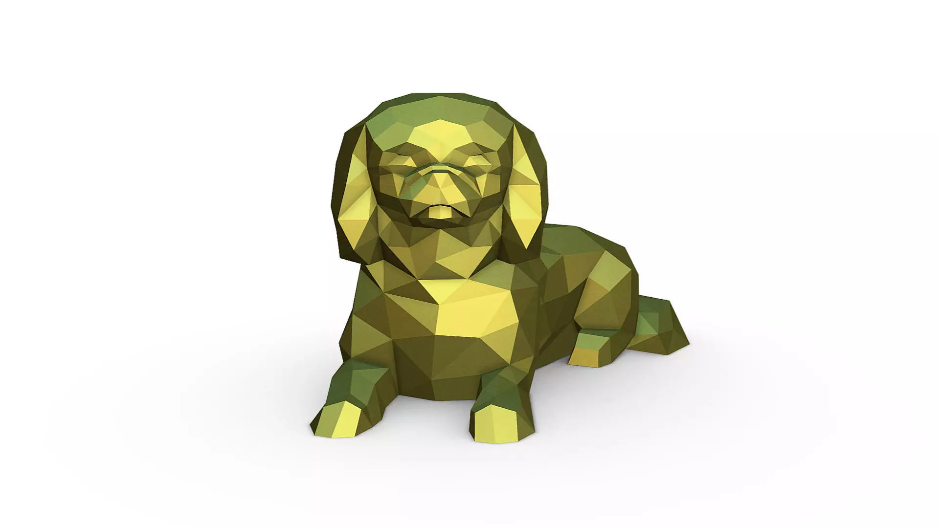 Pekingese figure 3D print model_0