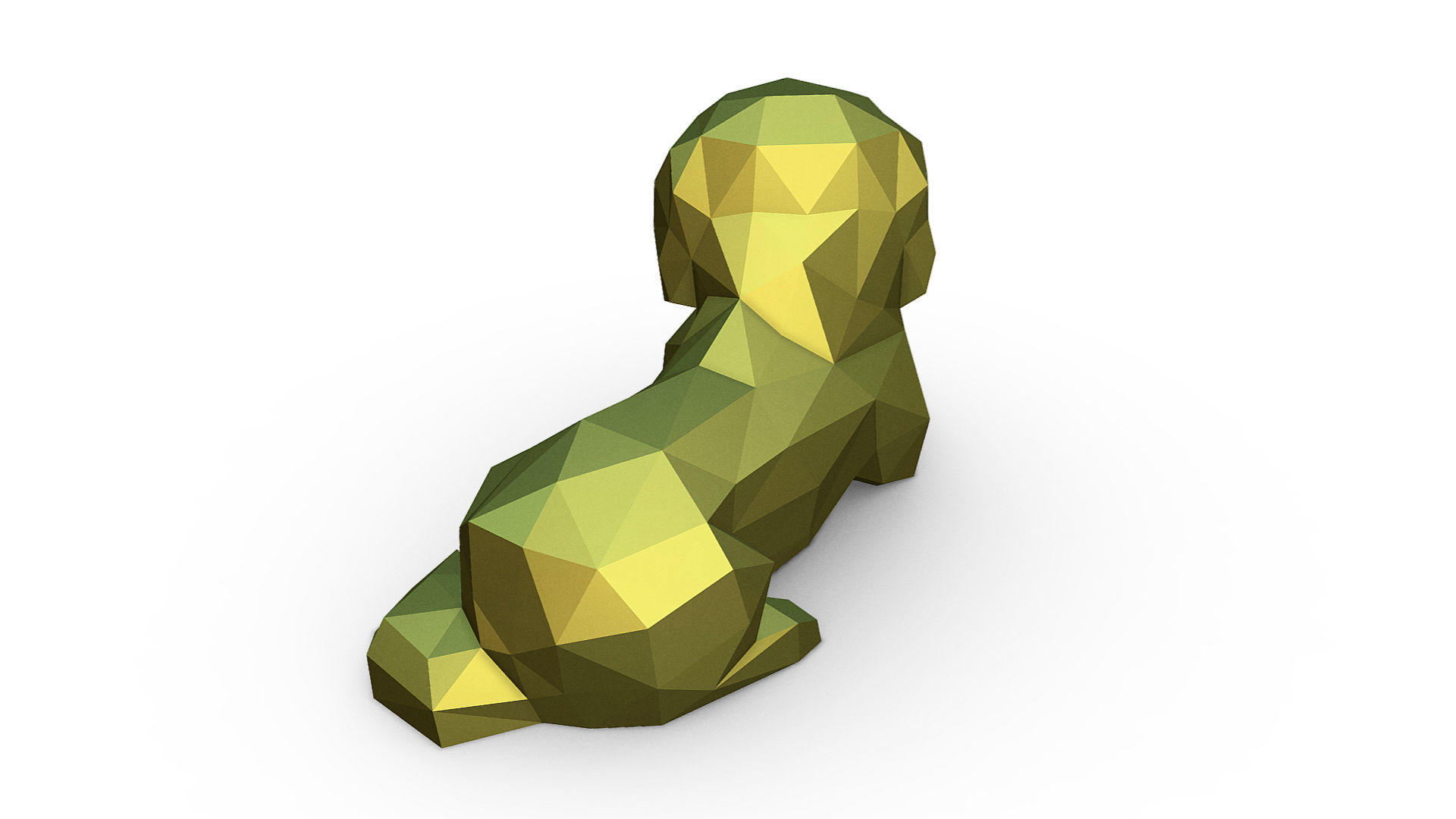 Pekingese figure 3D print model_4