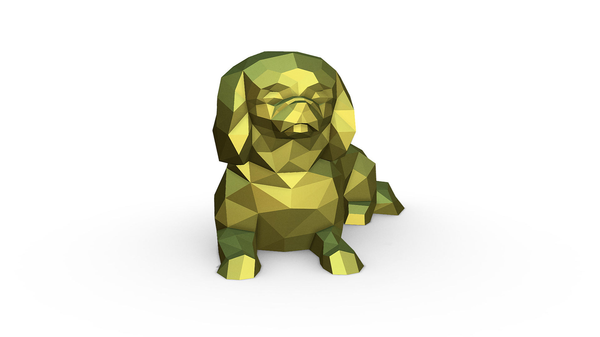 Pekingese figure 3D print model_8