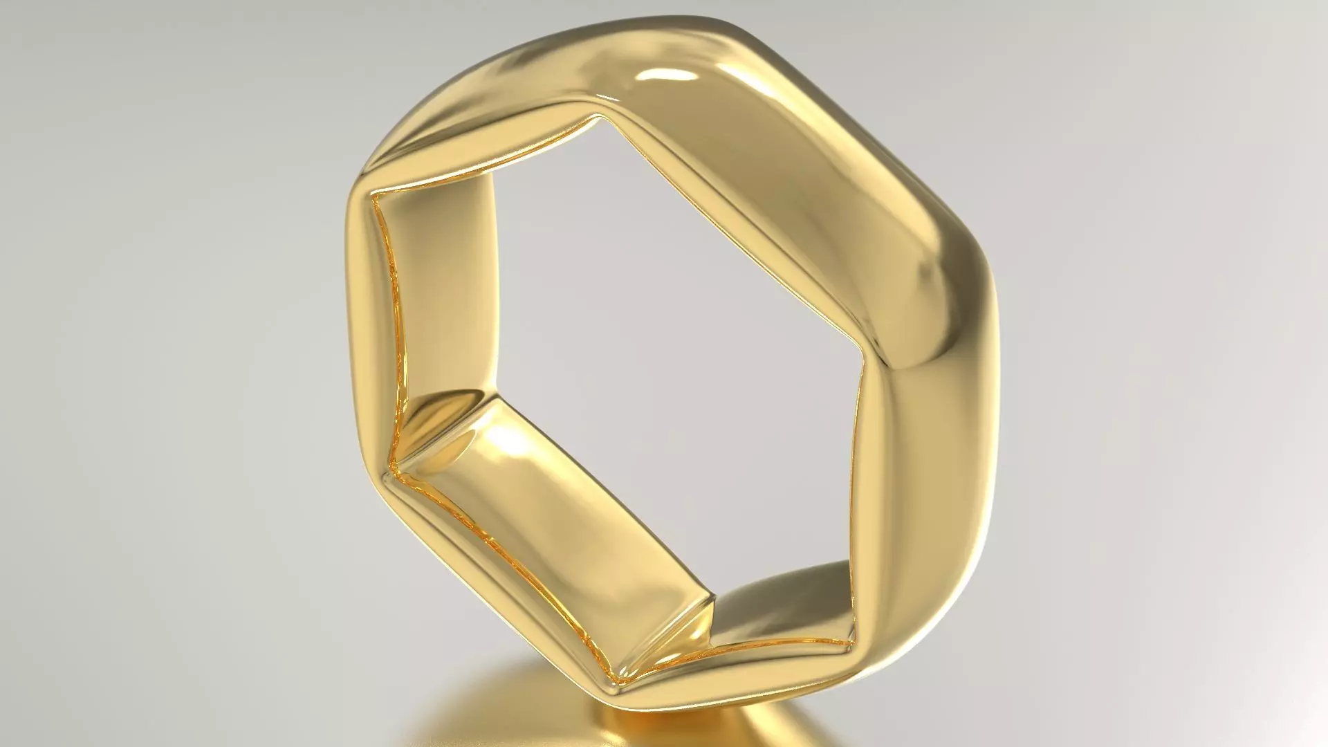 Hexagonal Ring 3D print model_0