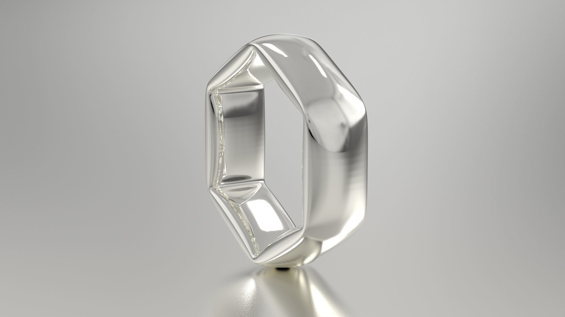 Hexagonal Ring 3D print model_11