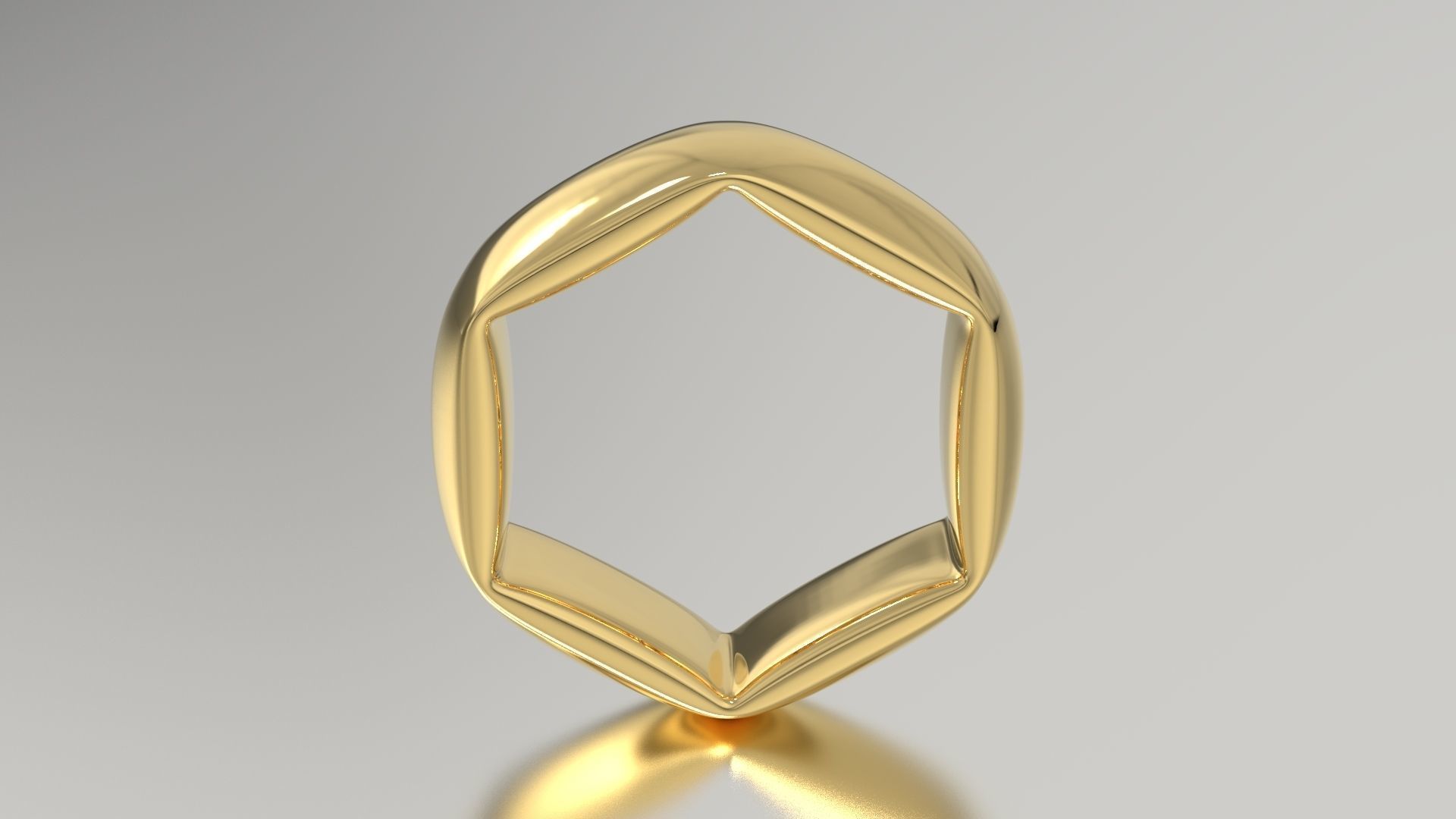 Hexagonal Ring 3D print model_6