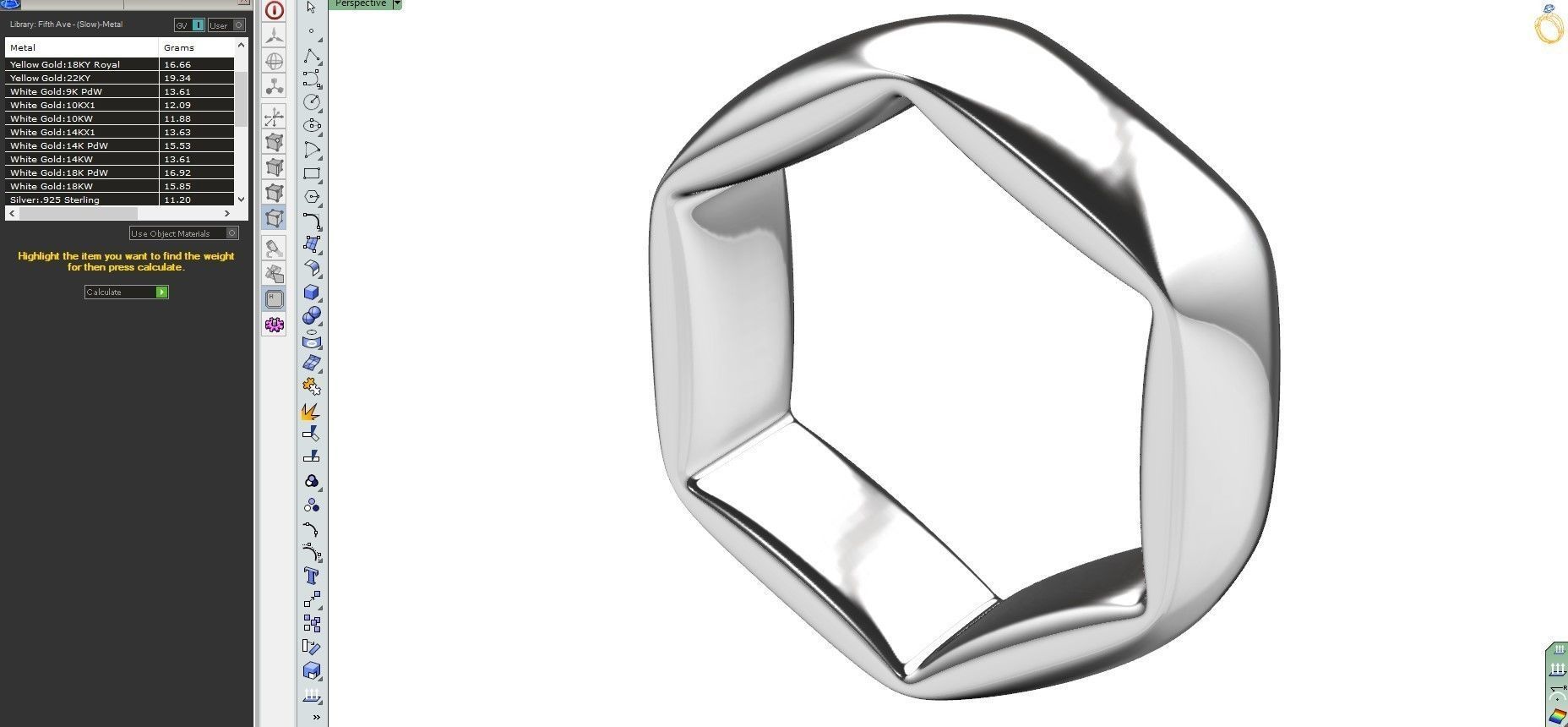 Hexagonal Ring 3D print model_18