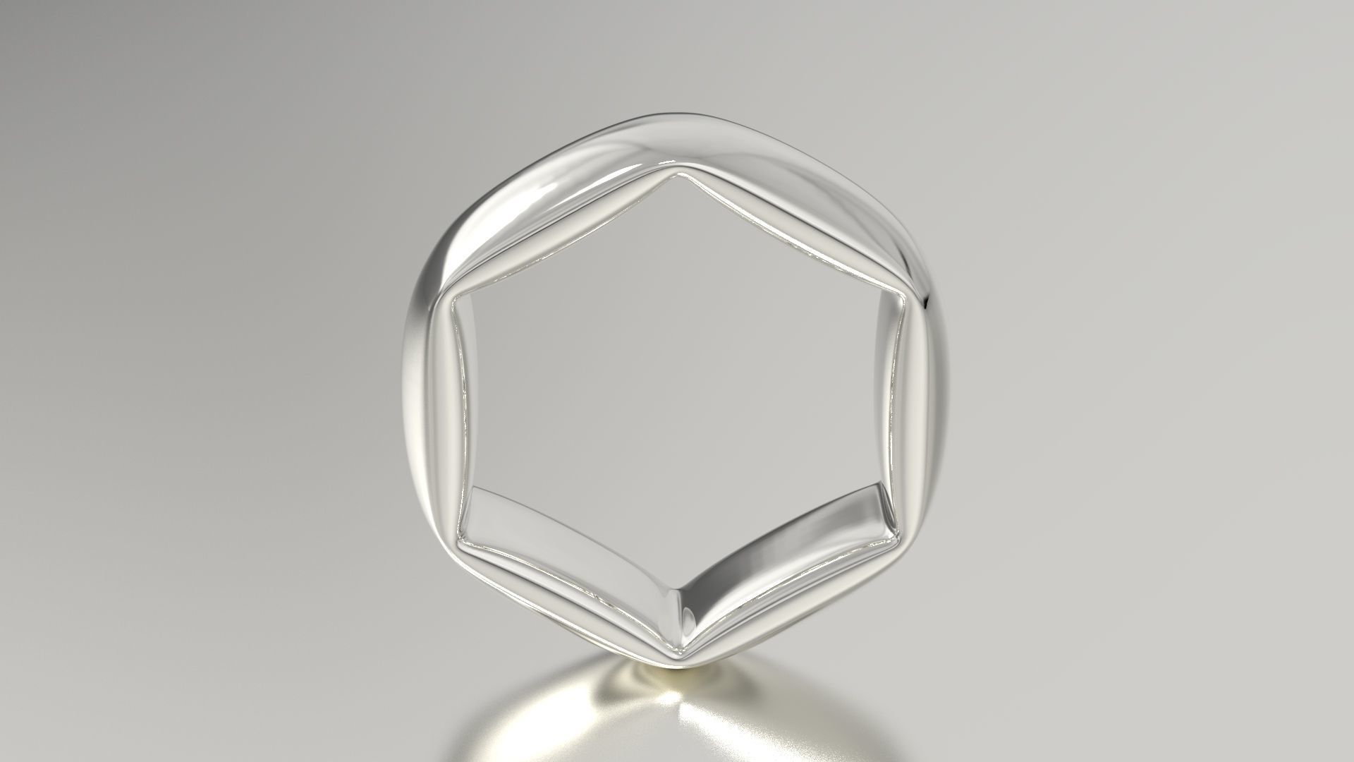 Hexagonal Ring 3D print model_7