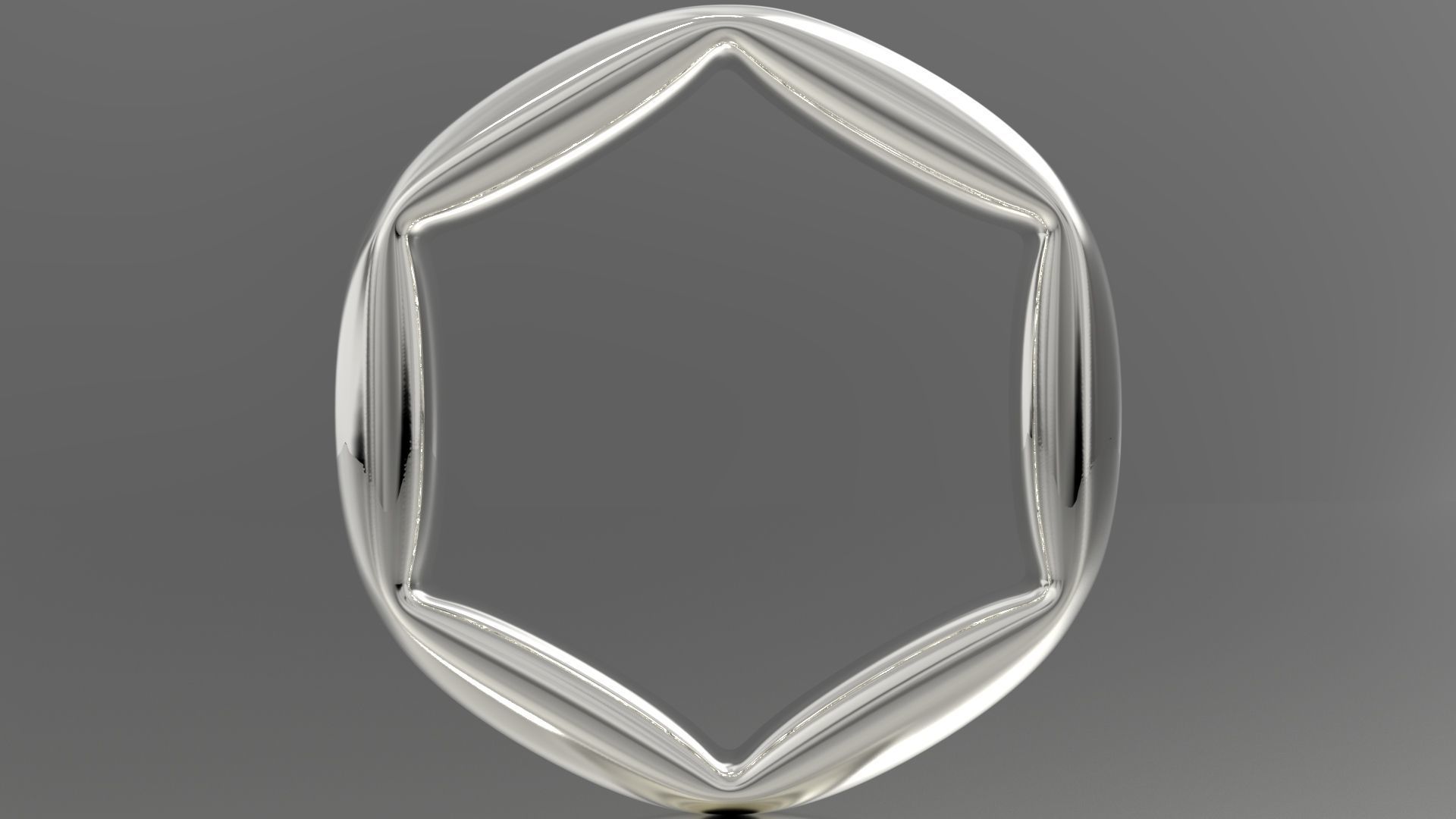 Hexagonal Ring 3D print model_13