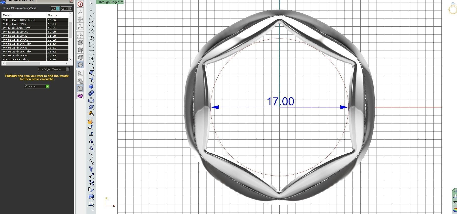 Hexagonal Ring 3D print model_19