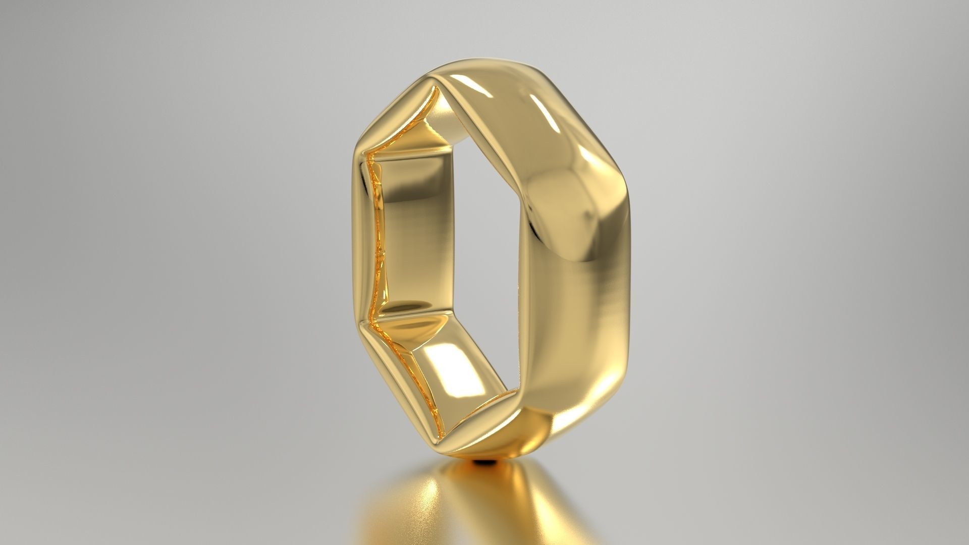Hexagonal Ring 3D print model_10