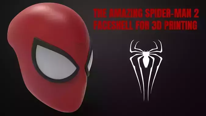 THE AMAZING SPIDER-MAN 2 FACESHELL FOR 3D PRINTING 3D print model