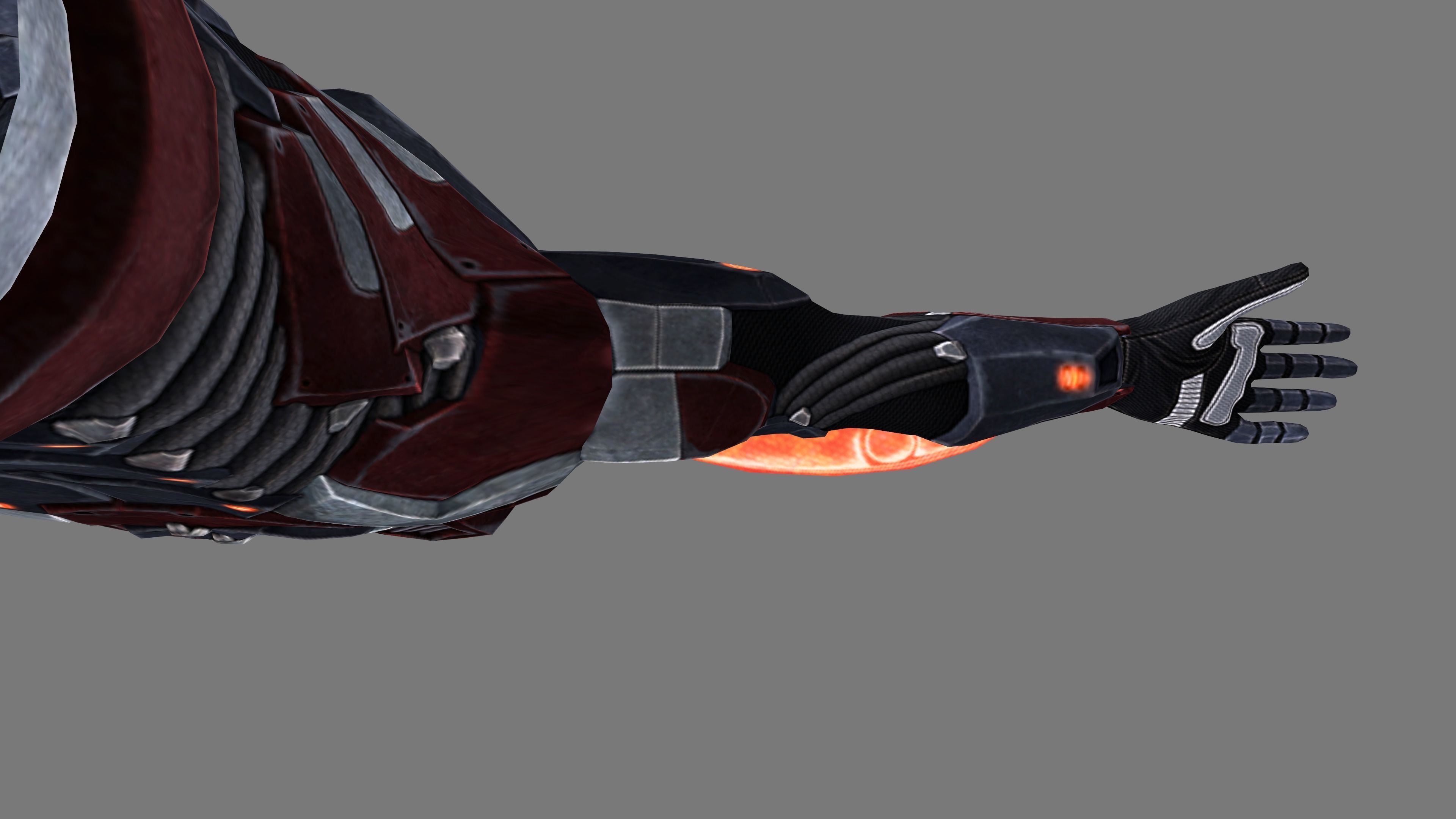 Futuristic Warrior character Low-poly 3D model_38