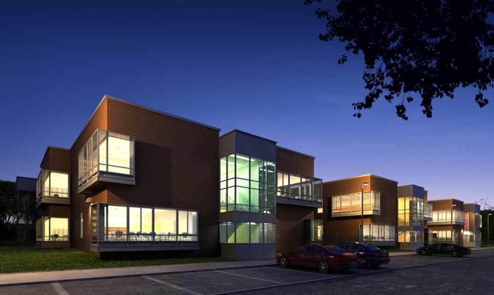 Photorealistic Commercial Building Collection 3D model_2