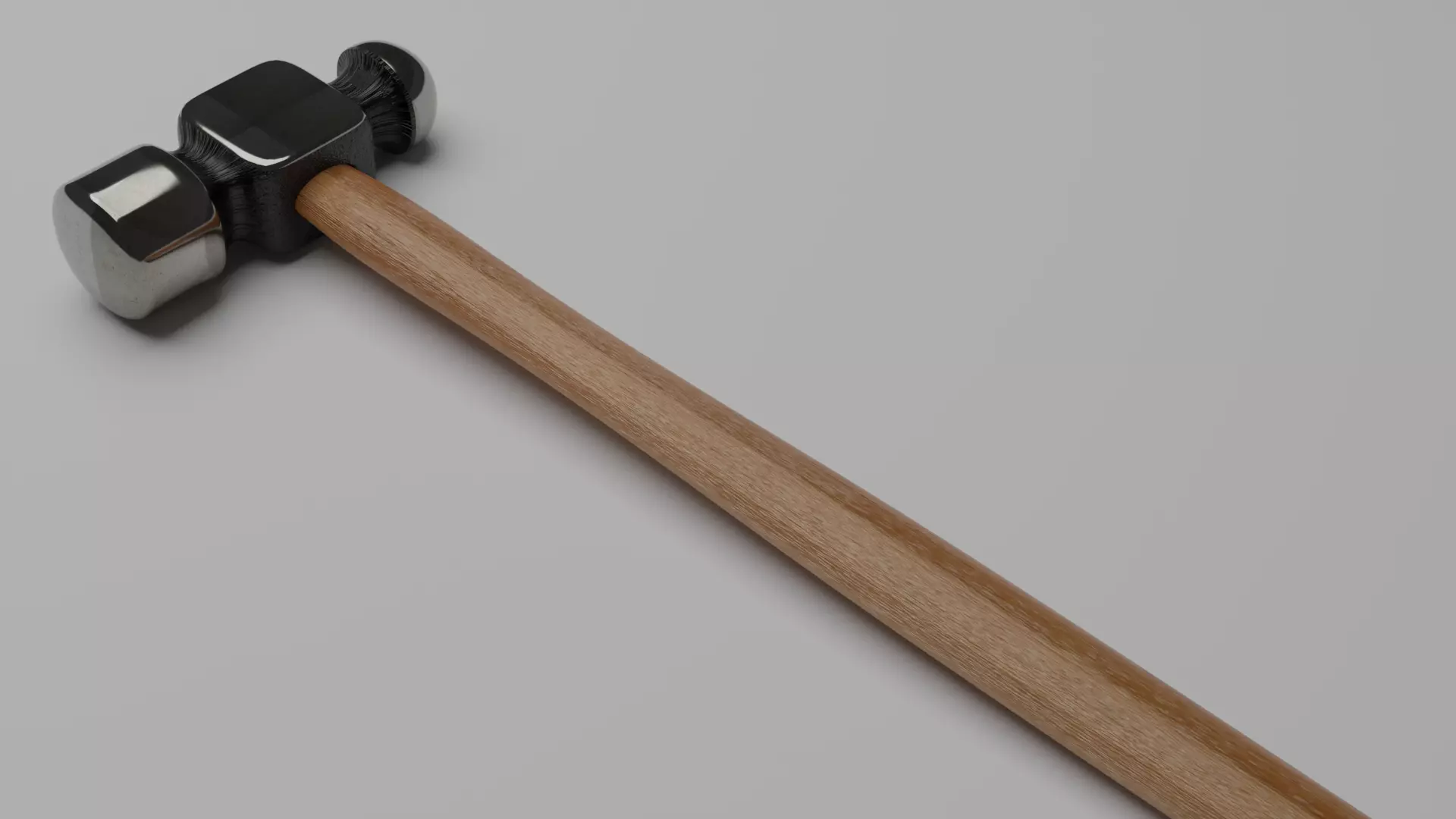 HAMMER with wooden handle 3D model_0
