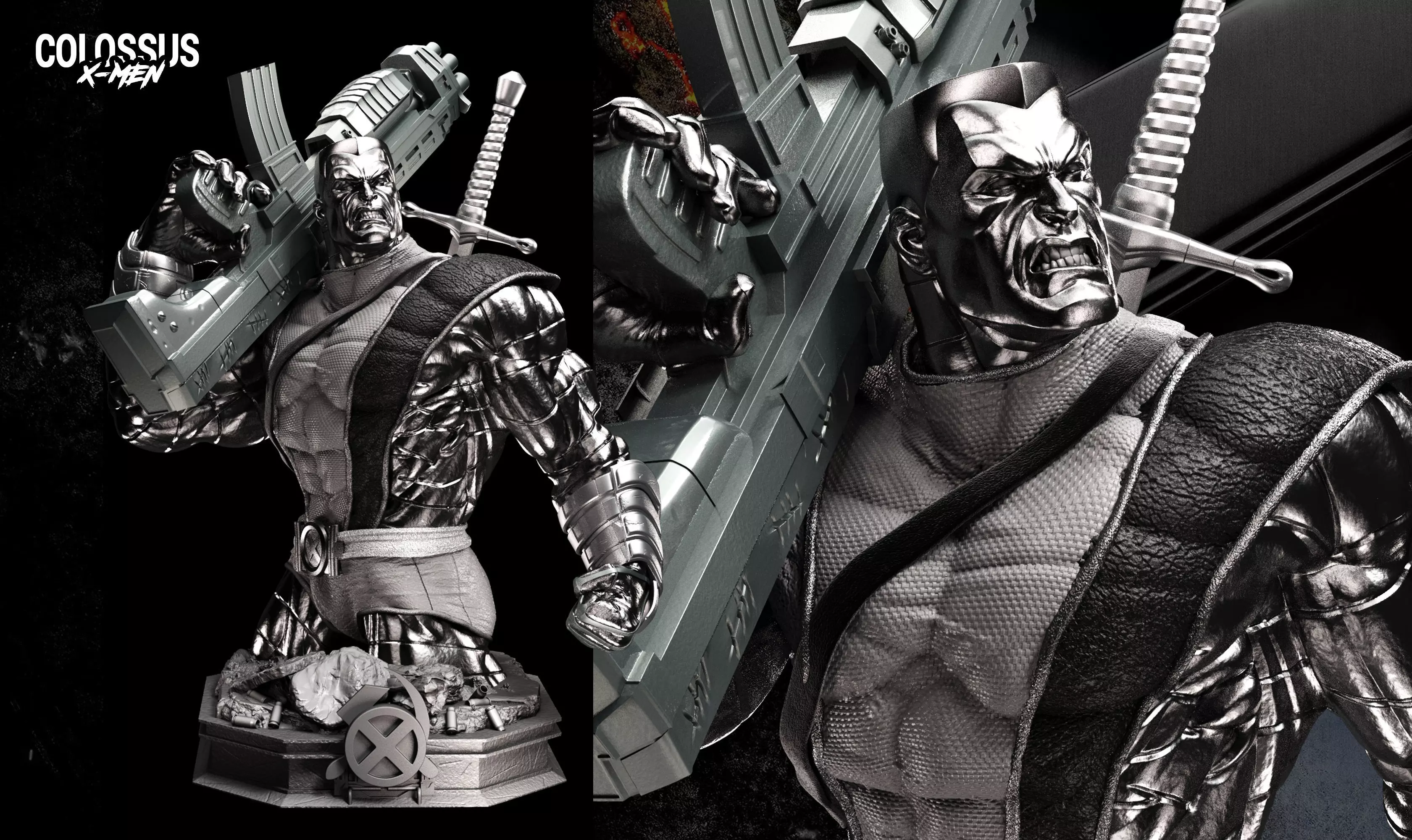 Wicked Marvel Colossus Bust ready for 3d printing Free 3D print model