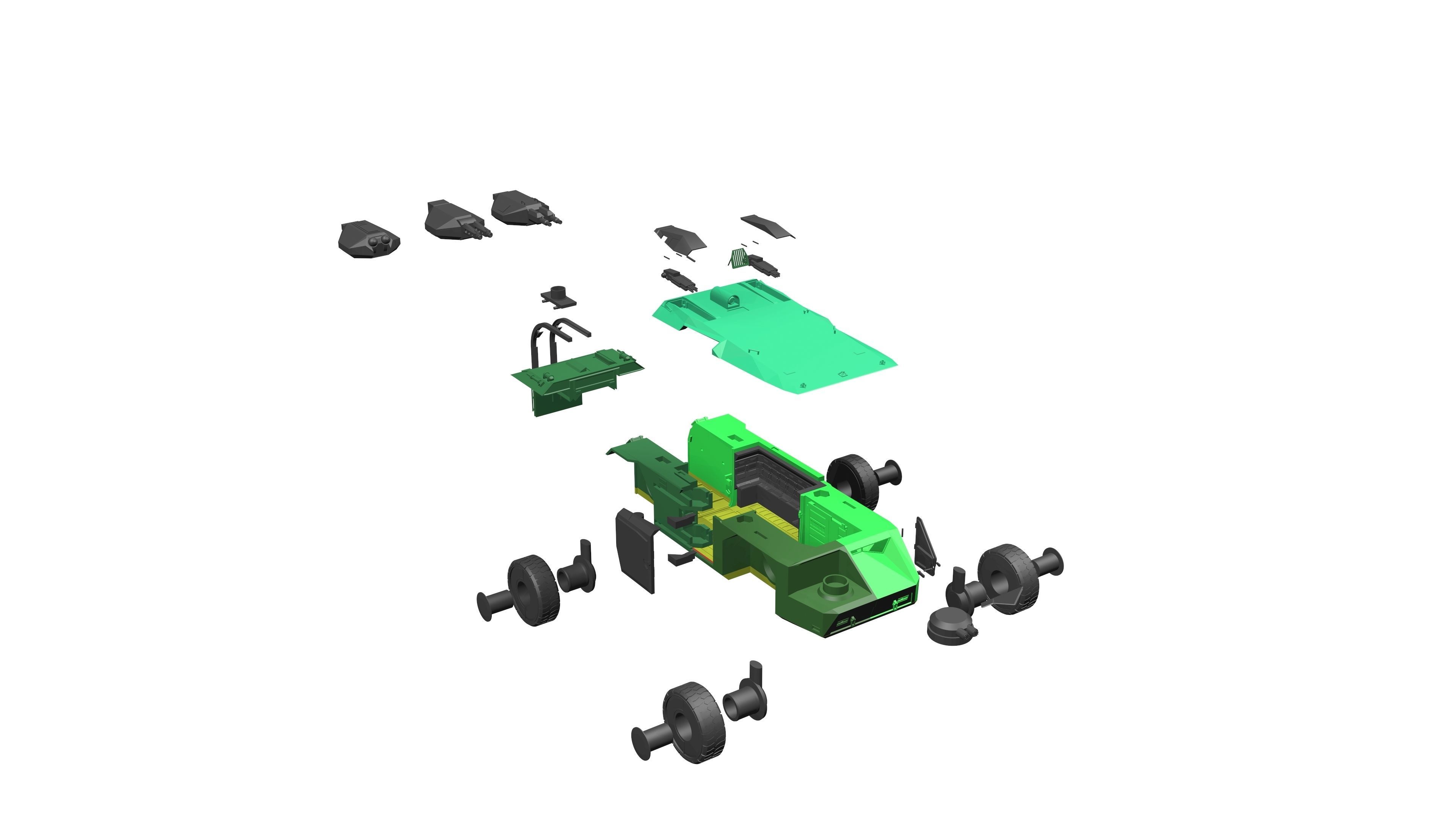 M577 APC USCM Armored Personnel Carrier 3D print model_8