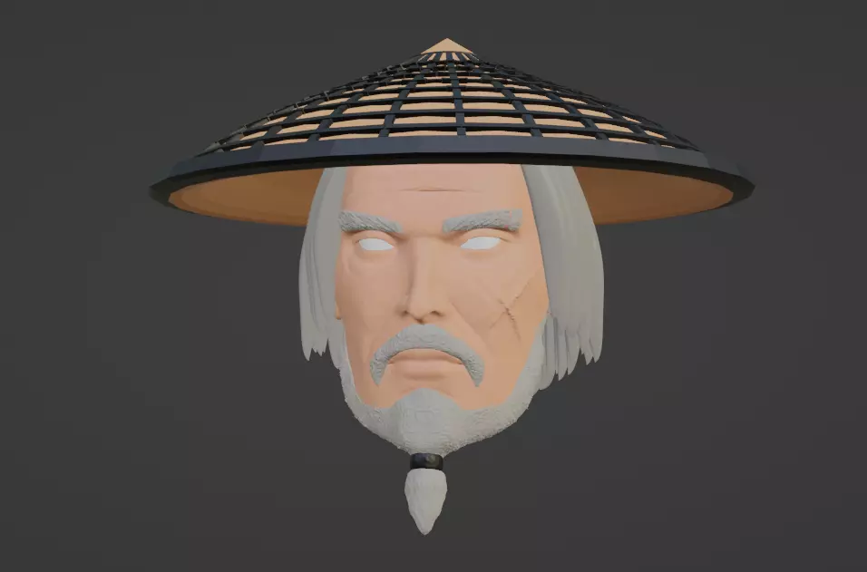 Old Ronin-Samurai Head Free 3D print model