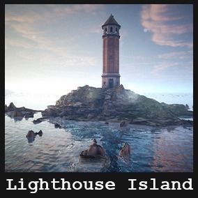 Lighthouse Island High Quality Environment Low-poly 3D model_27