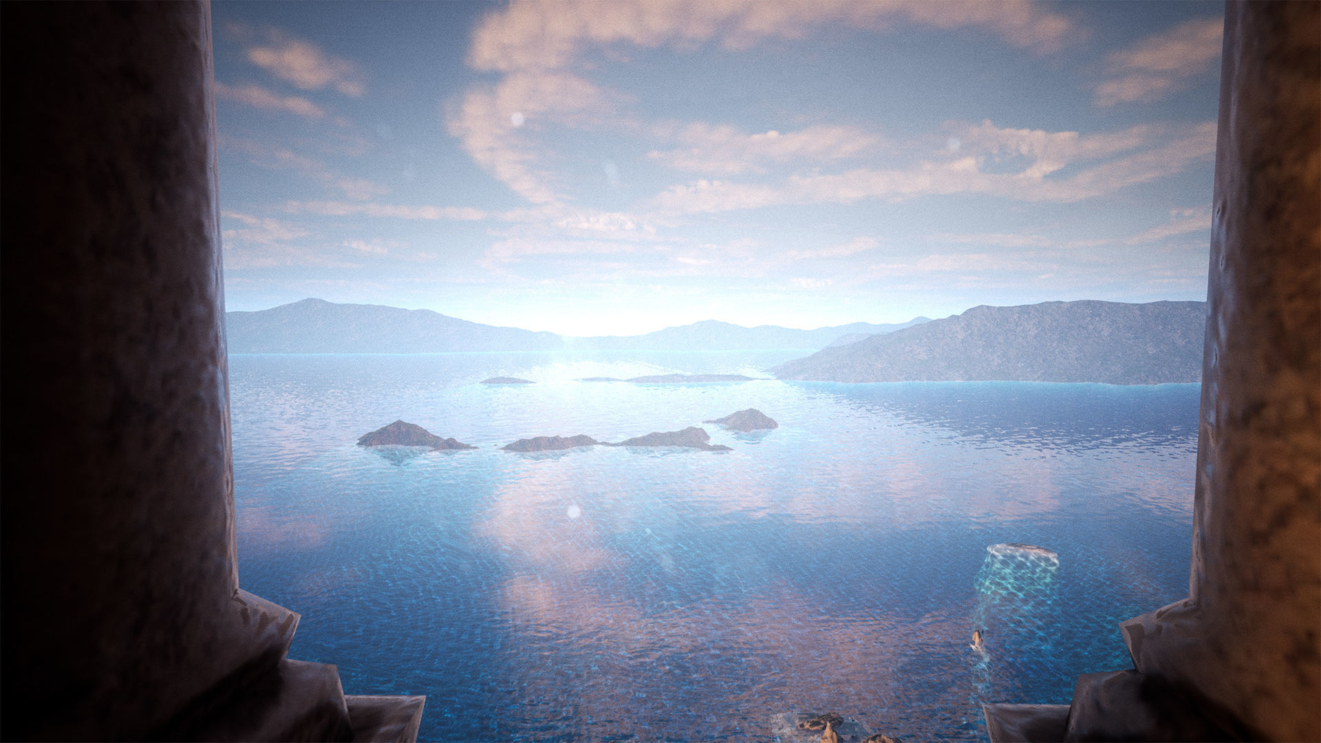 Lighthouse Island High Quality Environment Low-poly 3D model_4