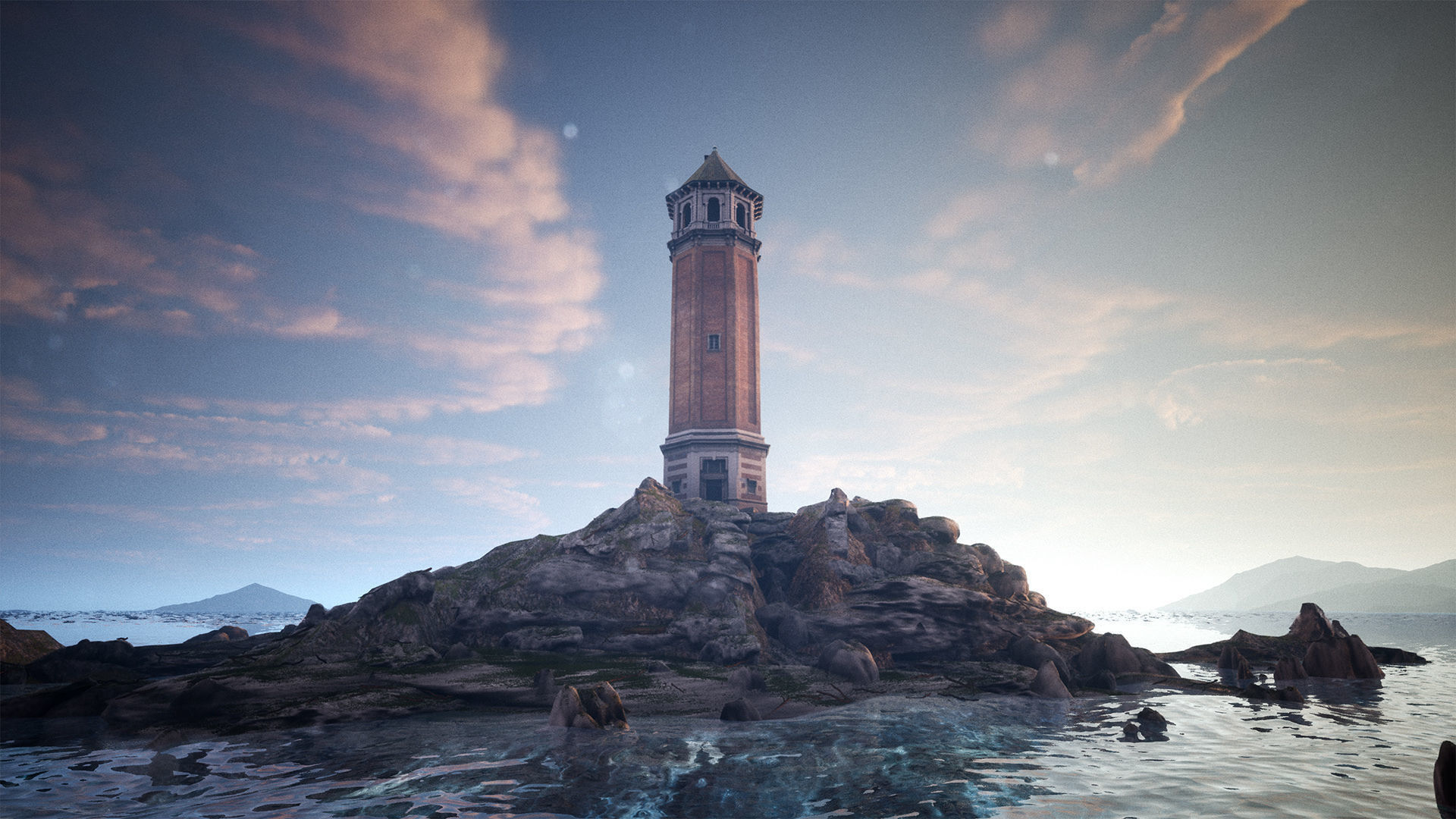 Lighthouse Island High Quality Environment Low-poly 3D model_25