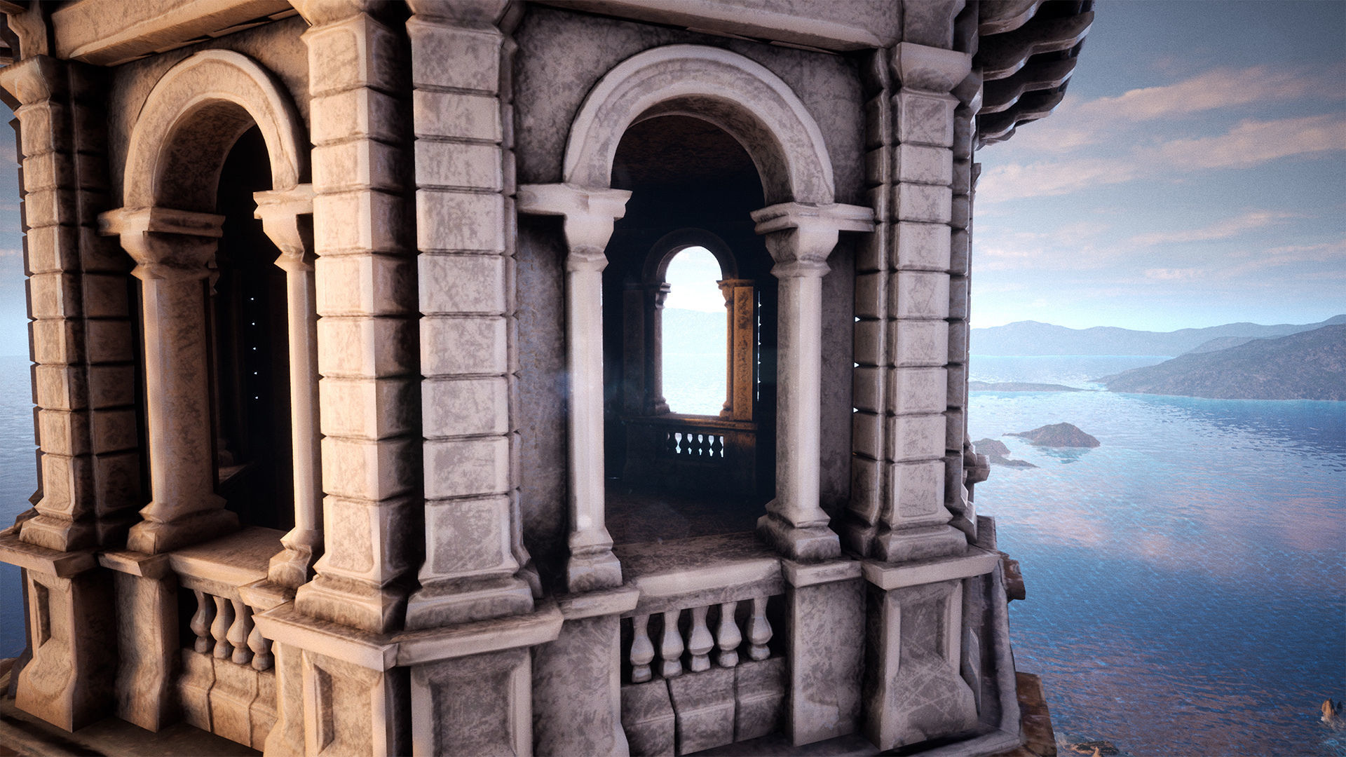 Lighthouse Island High Quality Environment Low-poly 3D model_9