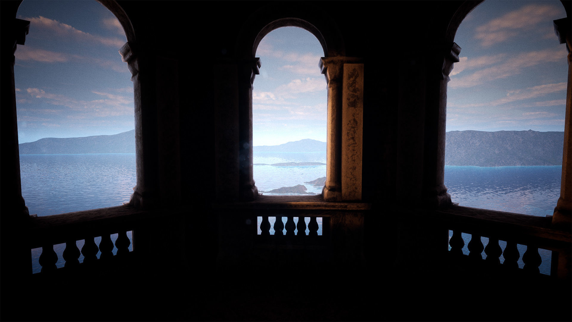 Lighthouse Island High Quality Environment Low-poly 3D model_5