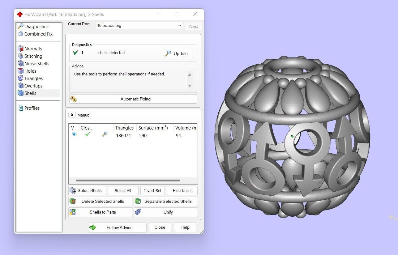 16 BEADS 3D print model_4