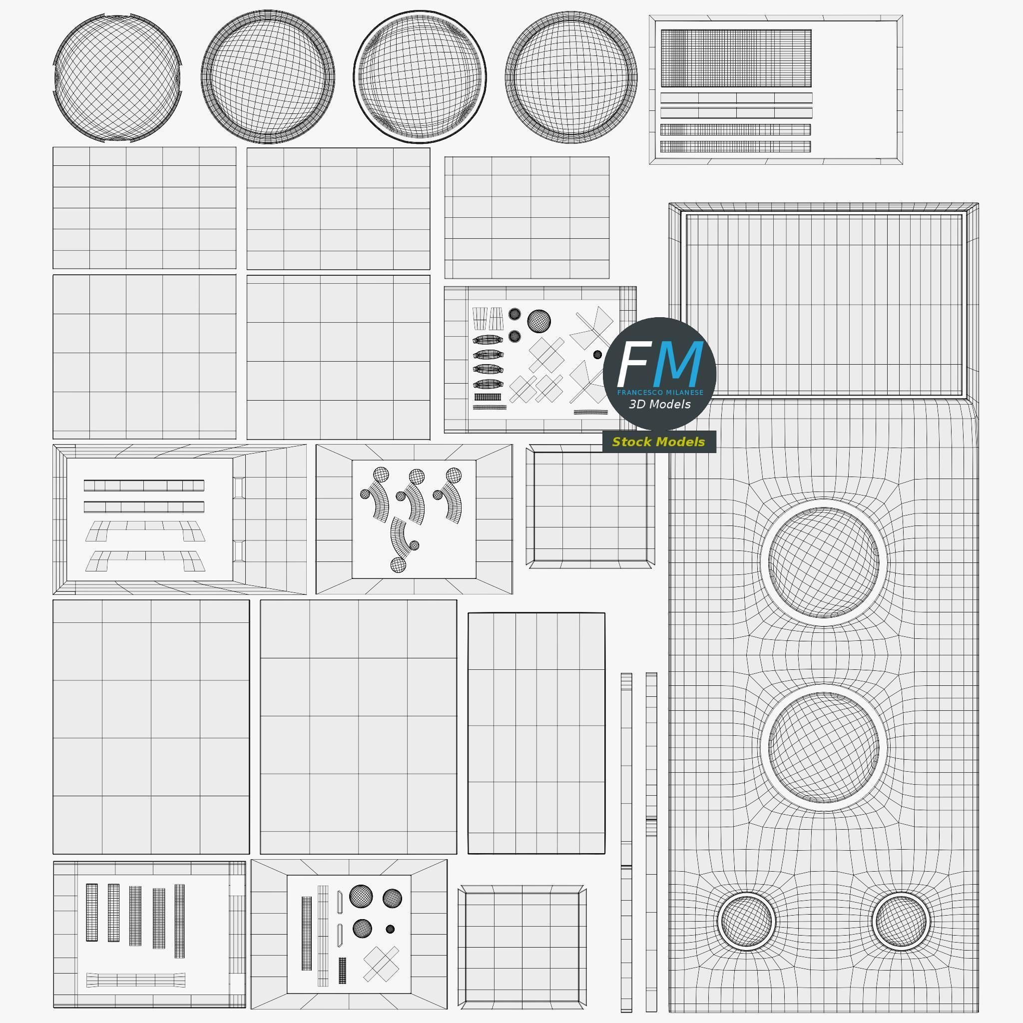 Microwave oven 3D model_12