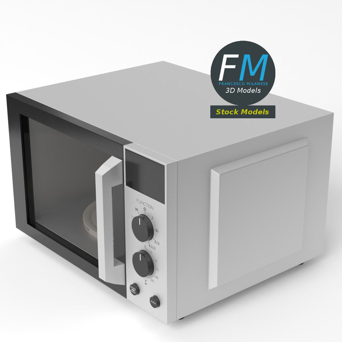 Microwave oven 3D model_5