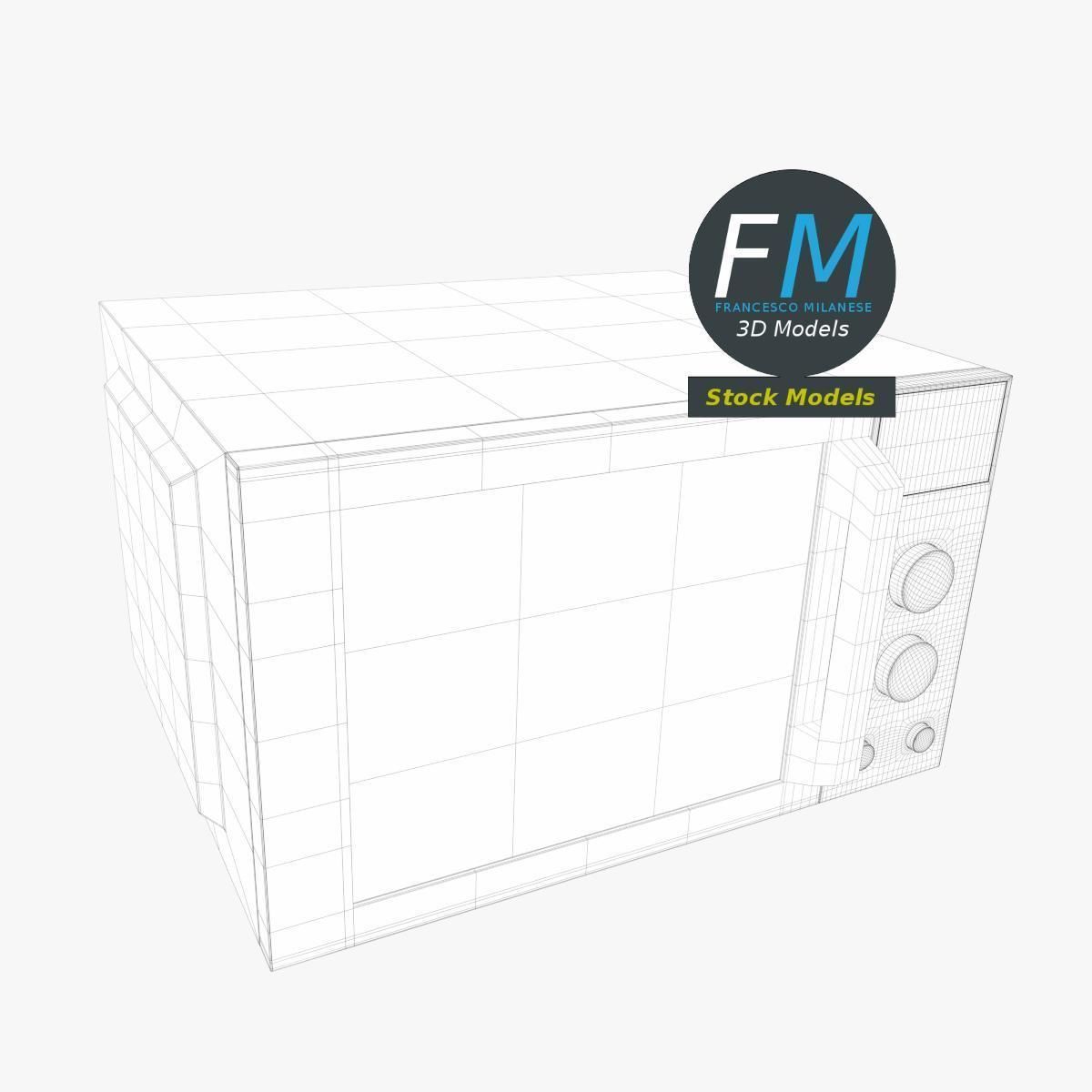Microwave oven 3D model_7