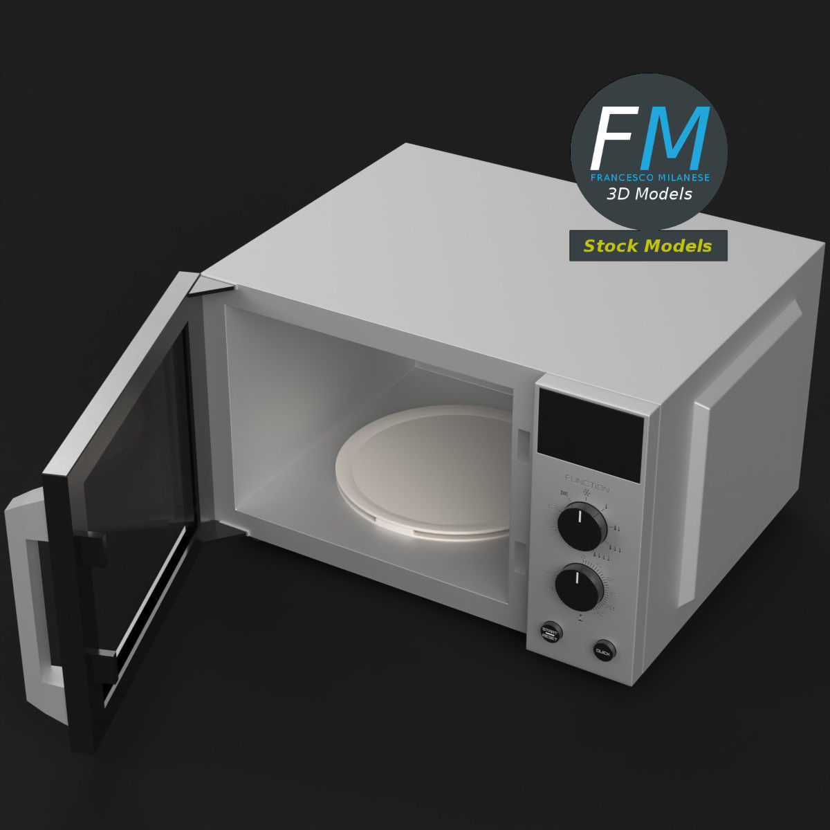 Microwave oven 3D model_2