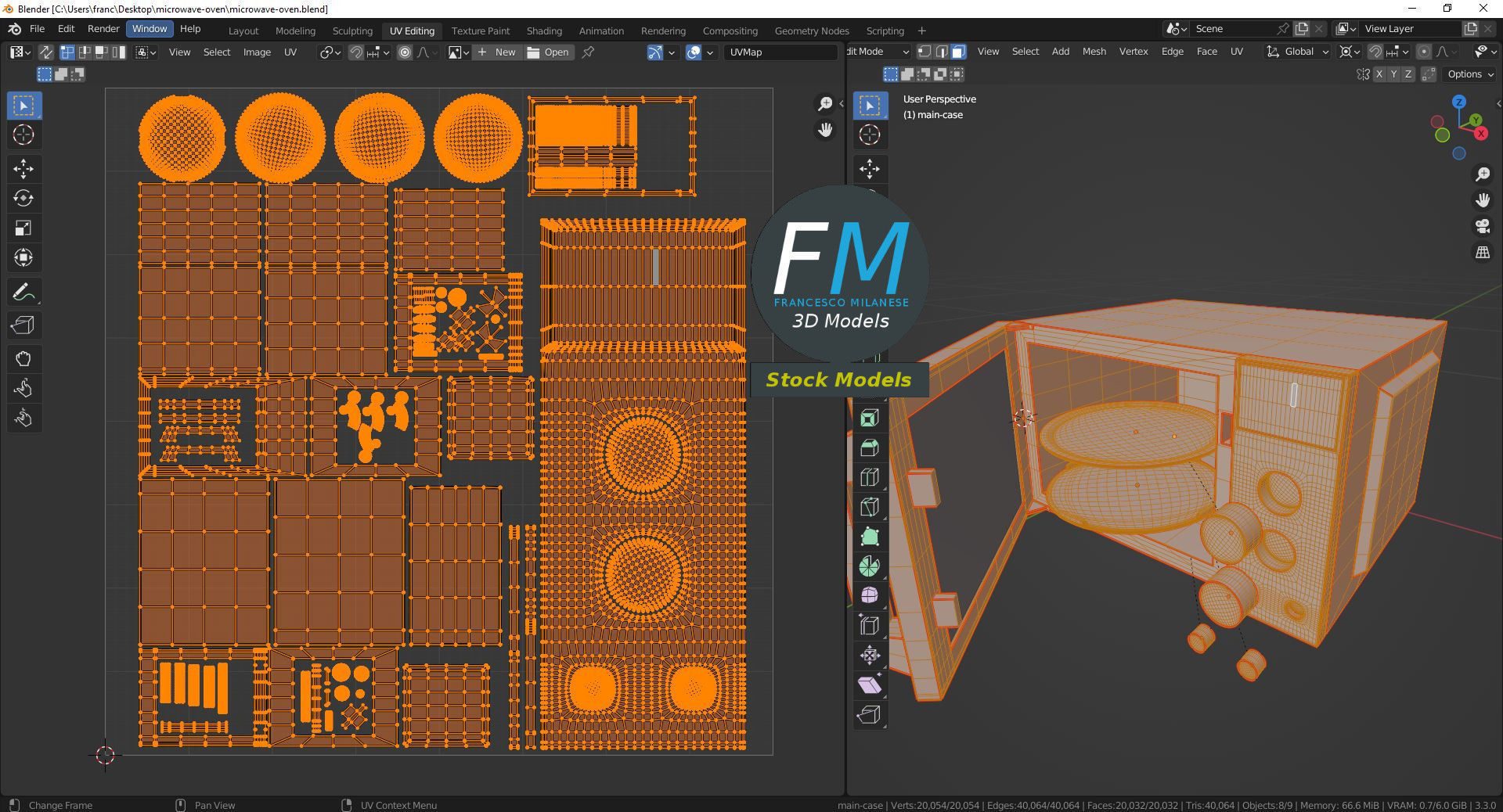 Microwave oven 3D model_10