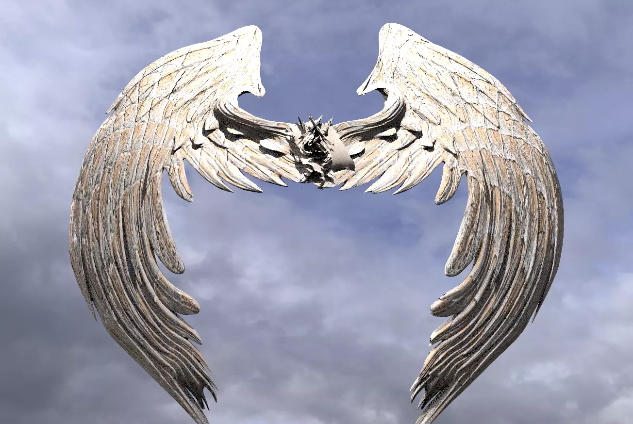 Crescent Angel wings 3D model