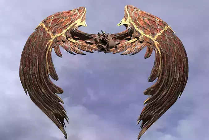 Crescent Angel wings 3 3D model